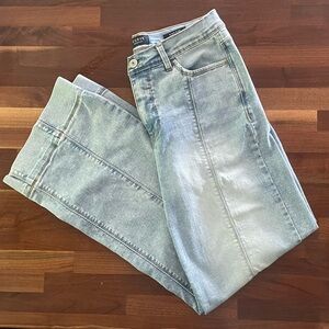 Light Blue Denim Wide Leg Jeans